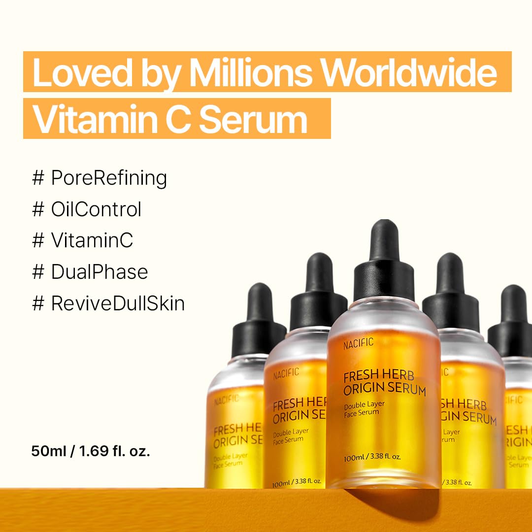 NACIFIC Fresh Herb Origin Serum bottle front showcases light, refreshing formula for sensitive skin