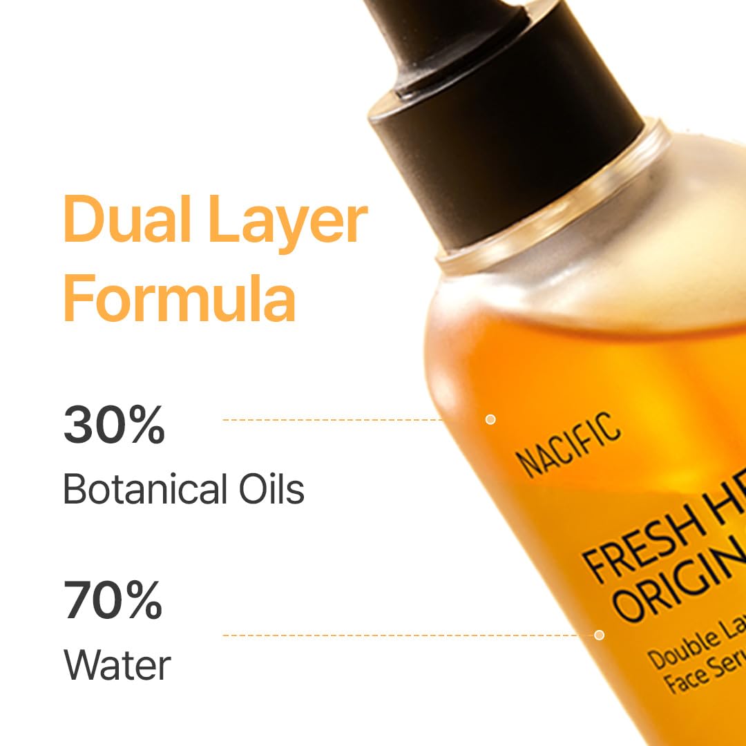NACIFIC Fresh Herb Origin Serum dual-layer pour demonstrates oil and moisture balance