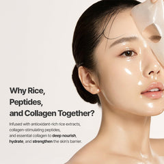 NACIFIC Rice Pepta Collagen mask close-up of translucent hydrogel texture