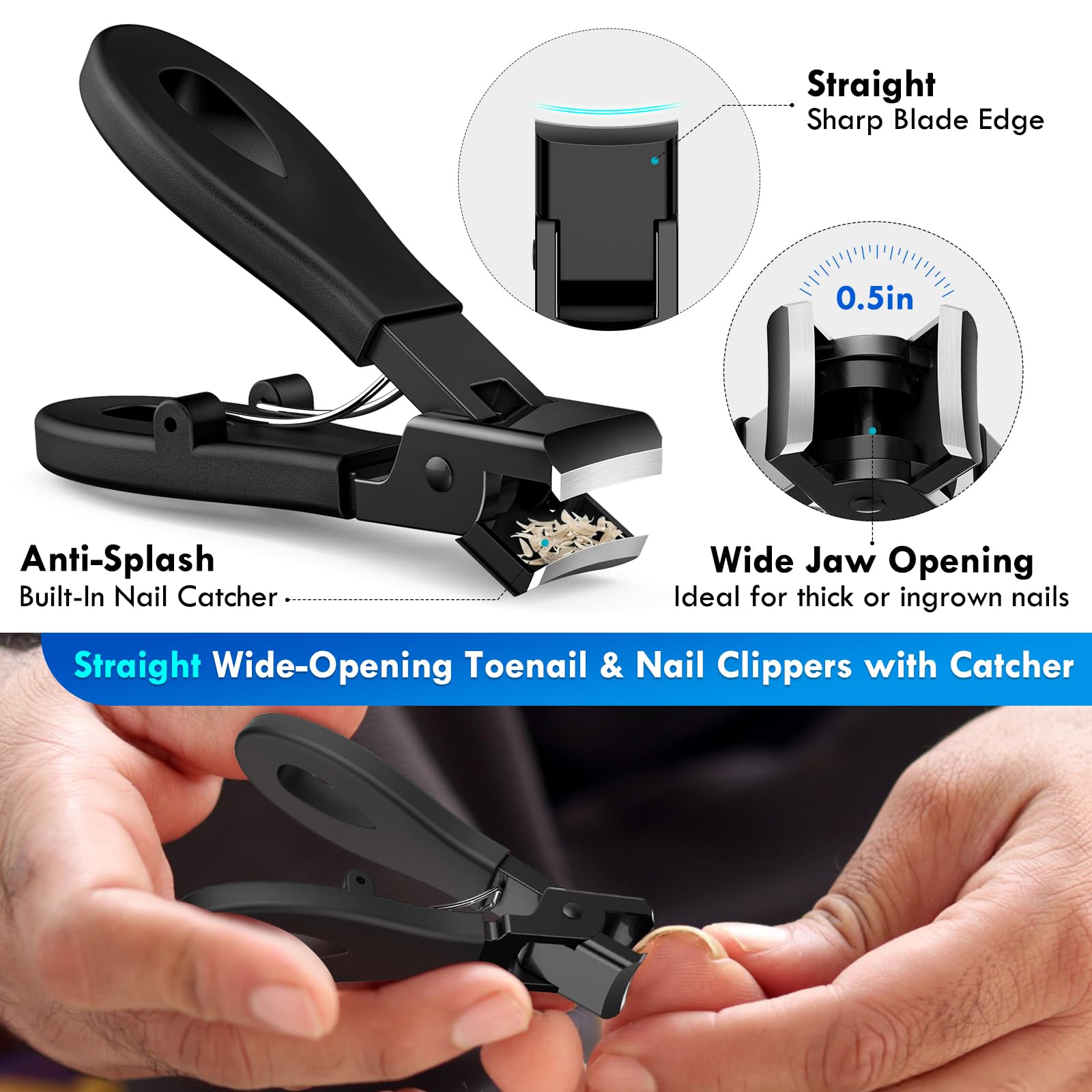 Nadadora wide jaw angled nail clipper designed for precise cuts