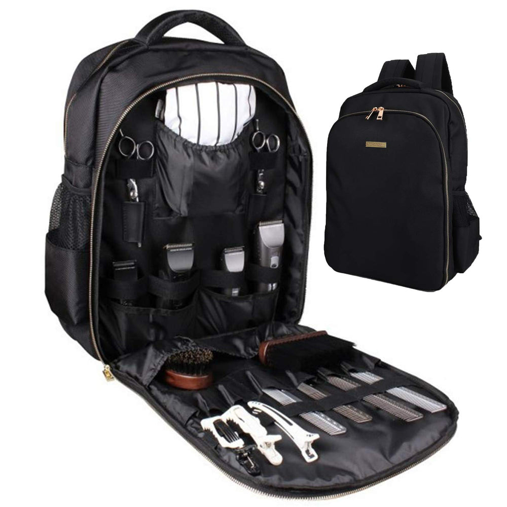 NADAENMF barber organizer backpack shows large capacity for tools on the go