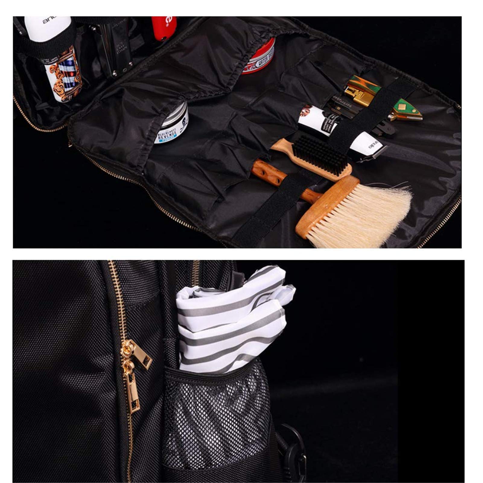 NADAENMF barber supplies backpack neatly stores items for professional organization