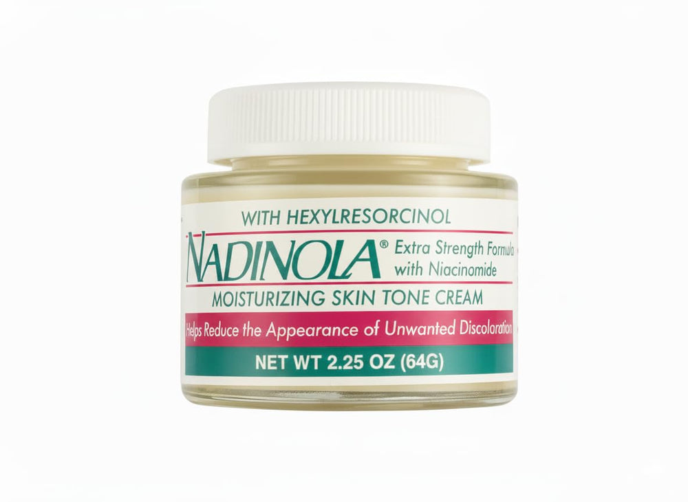Nadinola cream texture close-up highlighting creamy consistency for daily use