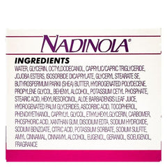 Nadinola crema ingredientes clave vitamina E y hexilresorcinol para cuidado diario.