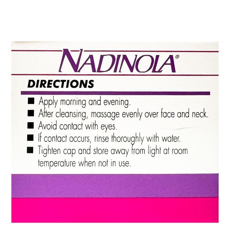 Nadinola crema textura hidratante en crema sedosa para pieles secas.