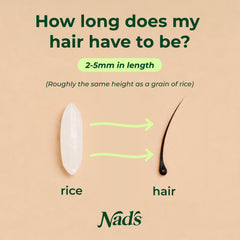 Nad's strip applied to skin demonstrating quick hair removal benefit