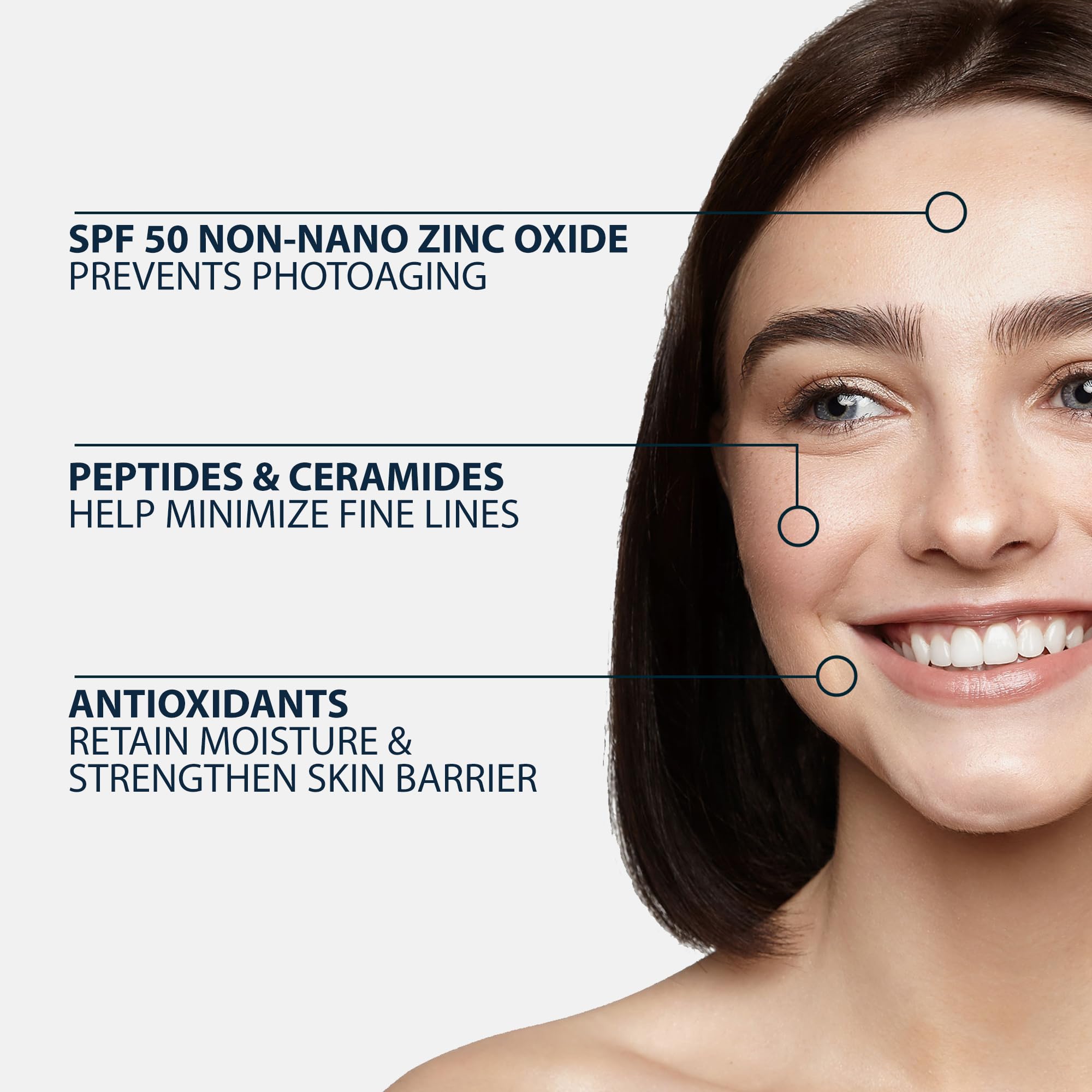 NAELI SPF50 tinted moisturizer swirl shows natural coverage without white cast.
