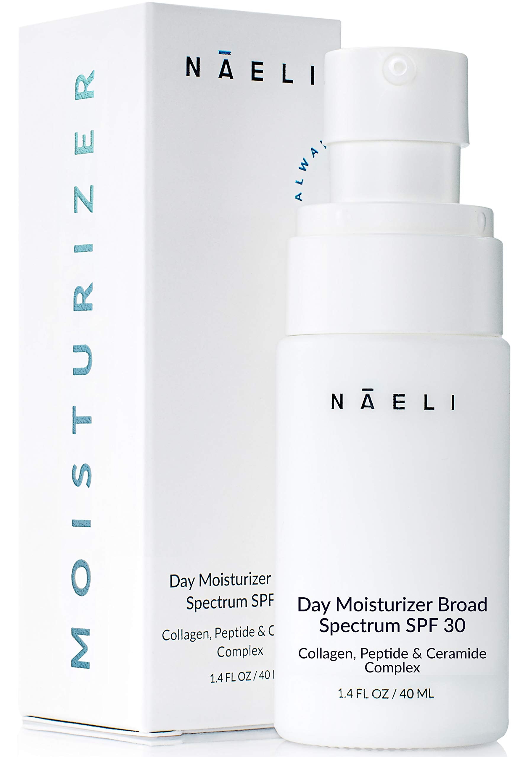 NAELI Face Moisturizer SPF 30 bottle for lightweight hydration and daily sun protection
