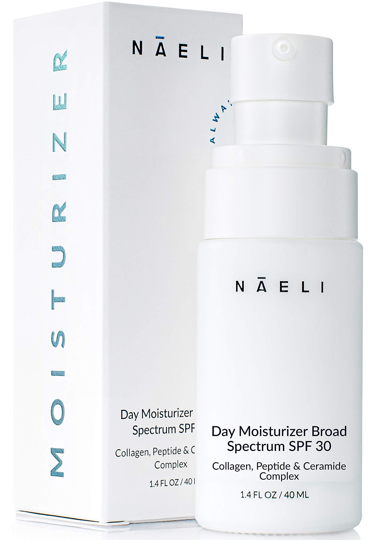 NAELI Face Moisturizer SPF 30 bottle for lightweight hydration and daily sun protection