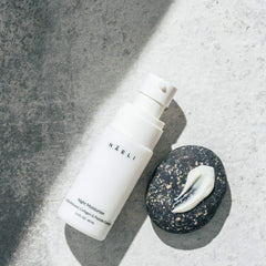 NAELI hyaluronic-acid-bottle-closeup hints at deeper hydration and plumper skin.