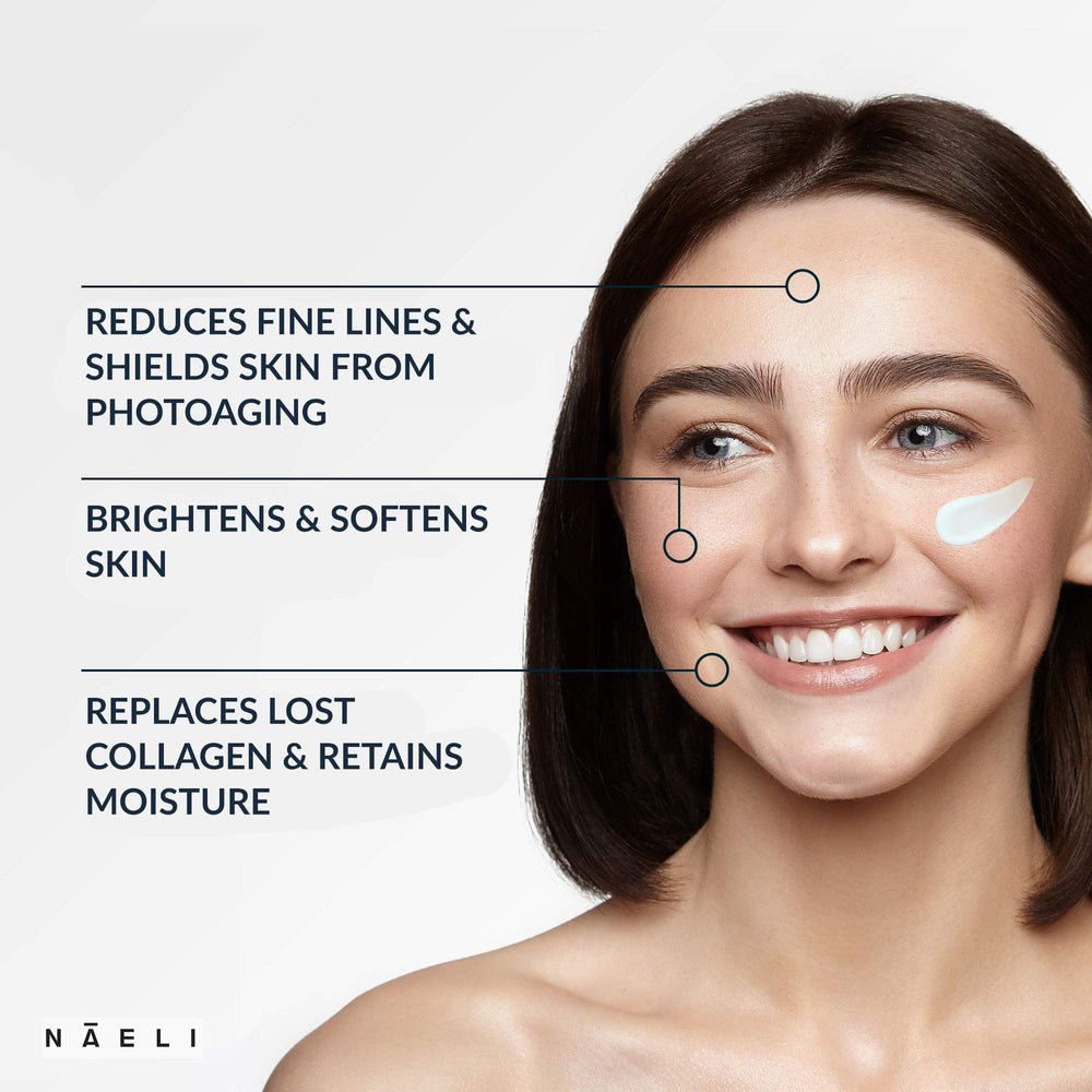 NAELI peptide and hyaluronic acid cream close-up highlights anti-aging and hydration benefits