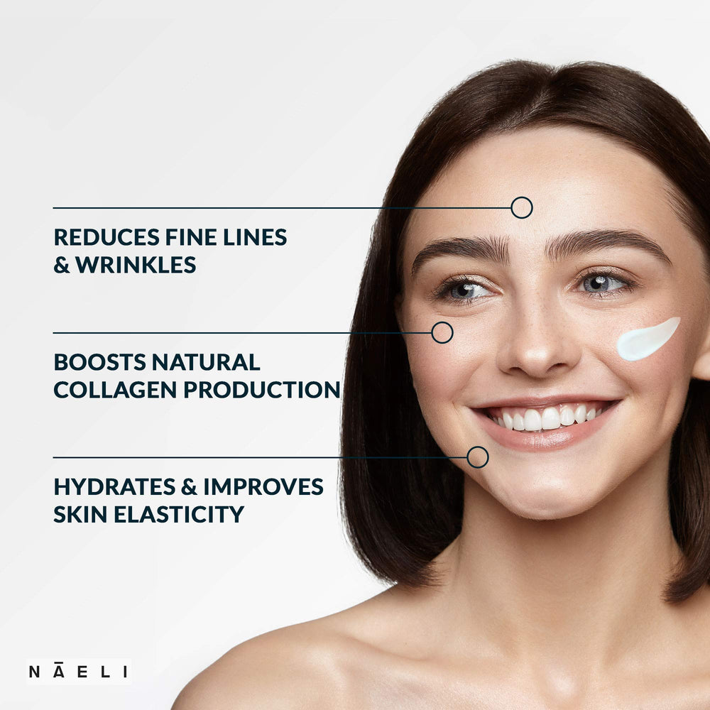 NAELI retinoid night cream tube close-up, showing easy nightly application for even tone.