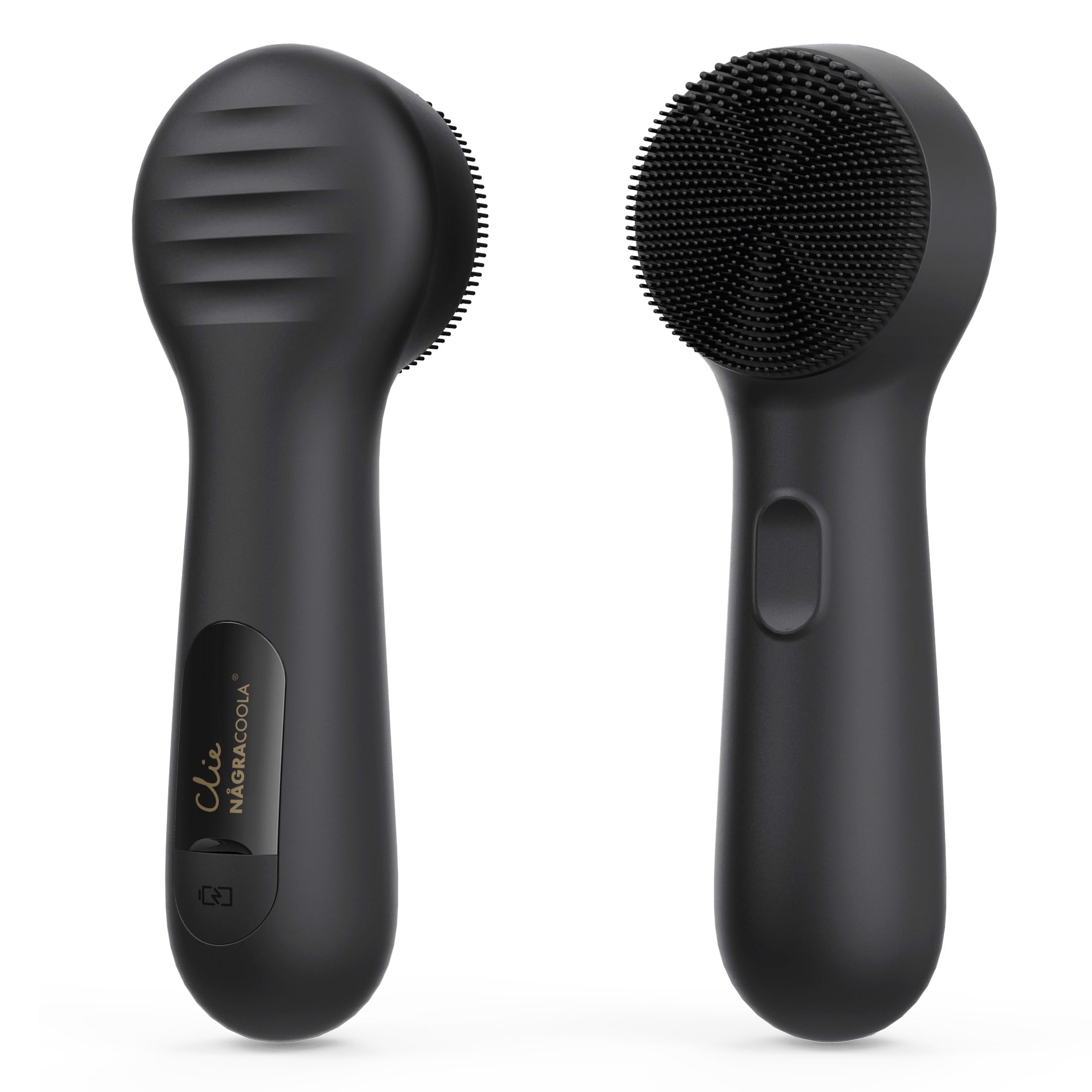 NågaCoola CLIE 2.0 silicone face scrubber with soft bristles for gentle cleansing.