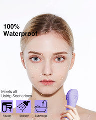 NågraCoola CLIE violet brush reverse ripple side supports product absorption with massage.