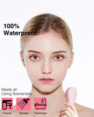 Nagacoola silicone bristles close-up highlighting pore-friendly exfoliation action.