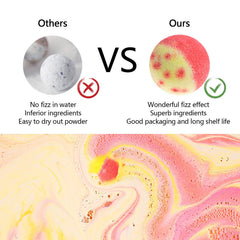 Nagaliving Morning Rose bath bomb releases rose aroma for relaxing soak.