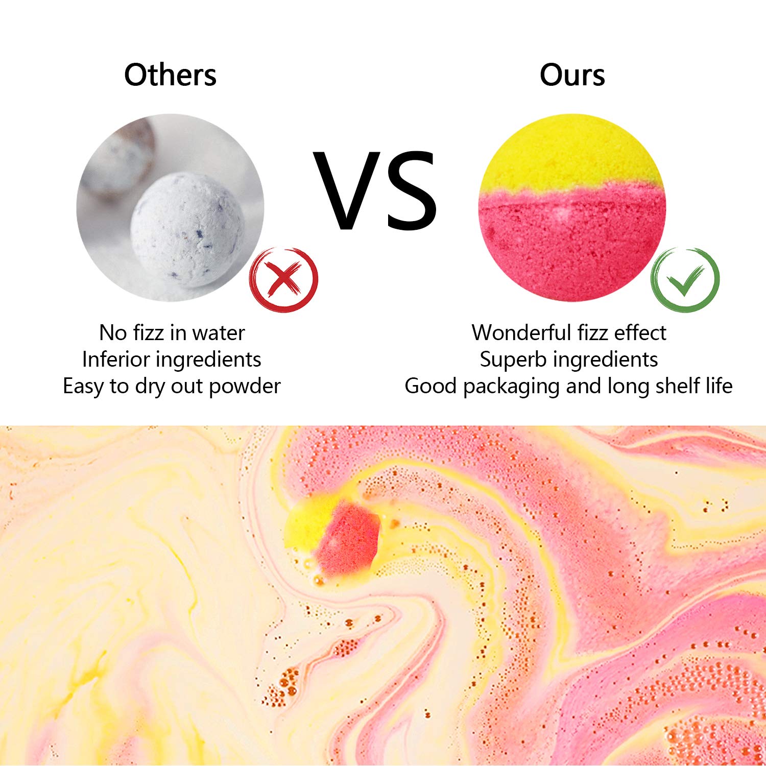 Nagaliving fifty-piece bath bombs box provides ample bath fun for gifting.
