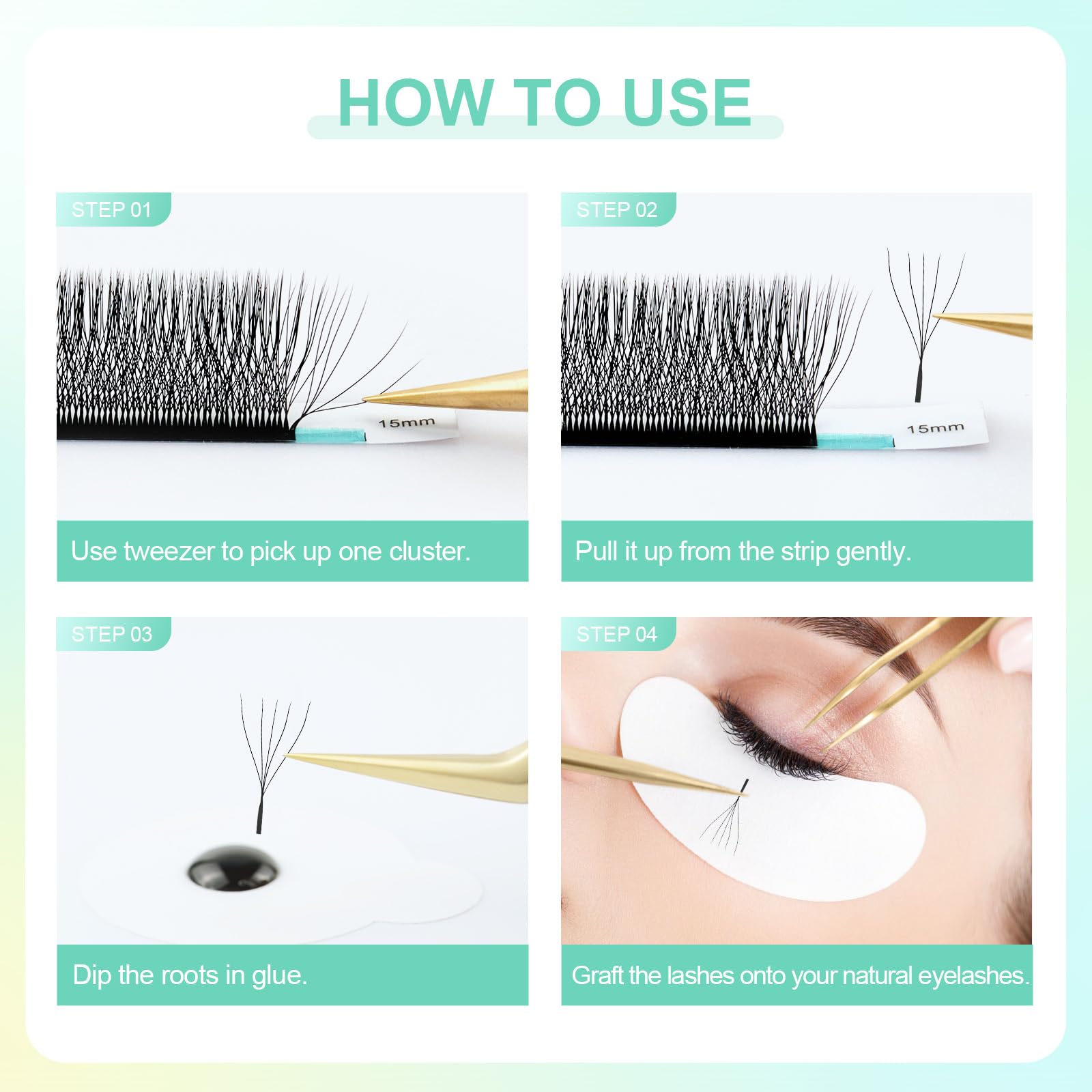 NAGARAKU Beginner-friendly lashes for easy use and quick fan formation