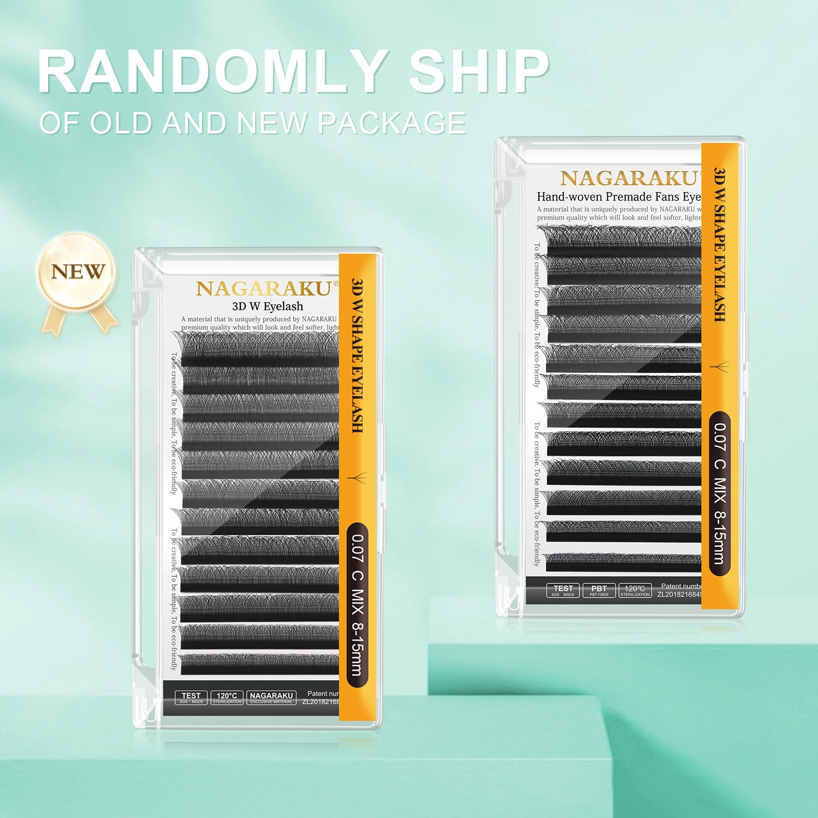 NAGARAKU Matte black false lashes for bold, long-lasting evening looks