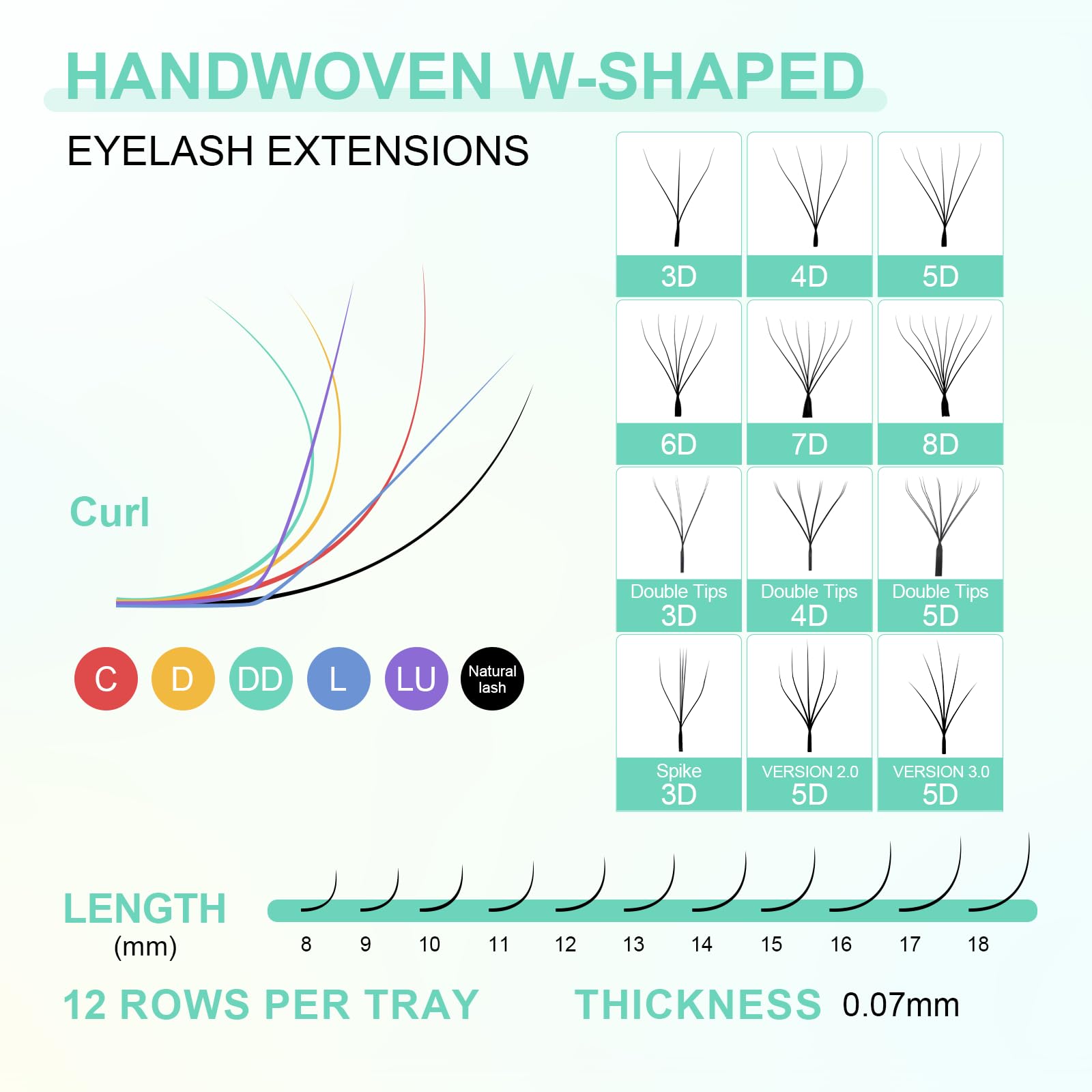 NAGARAKU Salon-ready lashes suited for professionals, efficient 1-step fan application