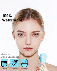 NågaCoola silicone bristles brush demonstrates gentle cleanse for all skin types