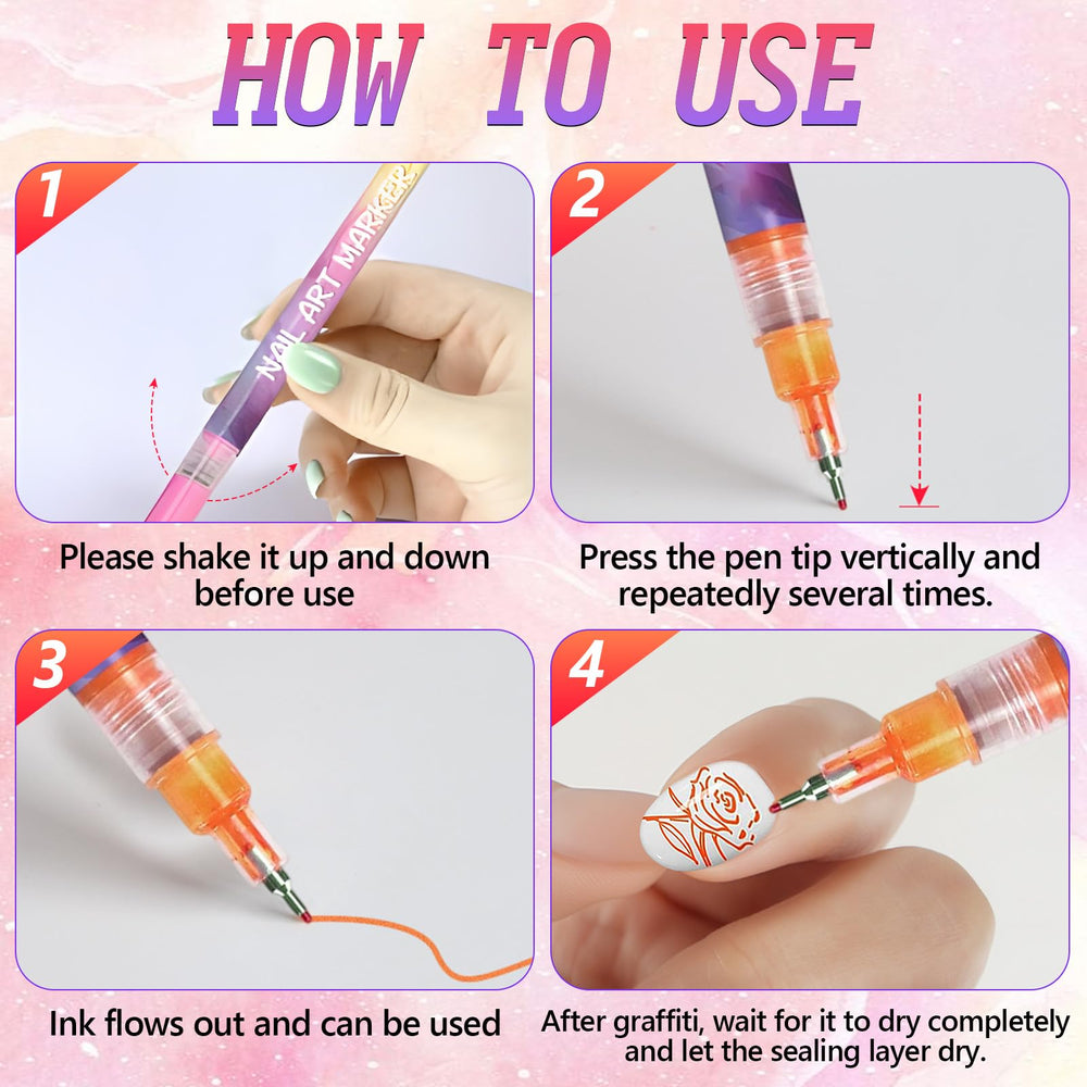 Gift-ready packaging of Nail Art Pens set