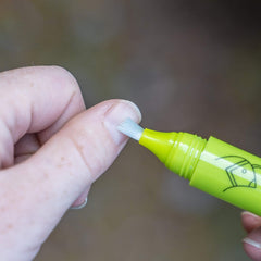 Nail Quail Strong Will application image highlights brush-on convenience on nails.