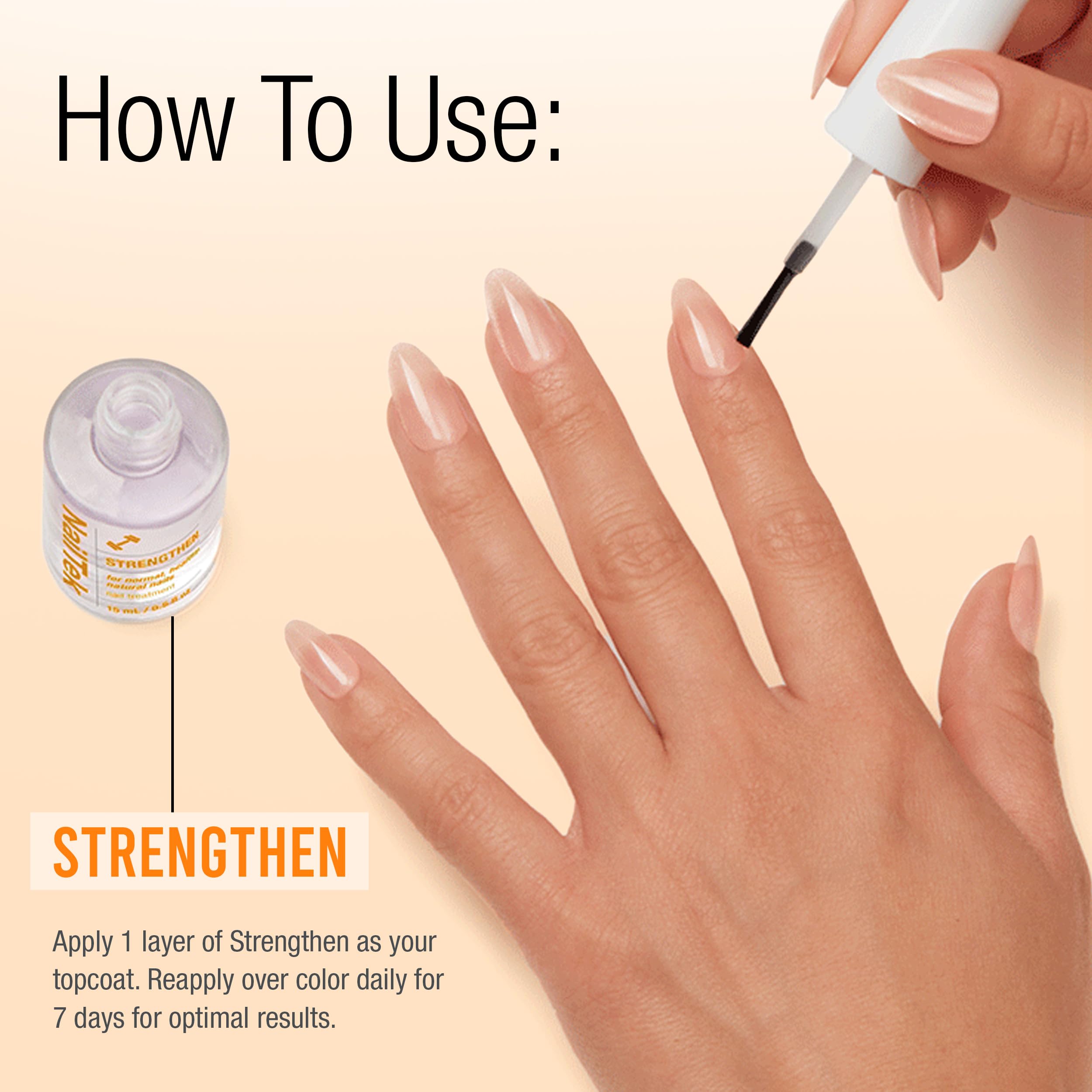 Nails before-after using Nail Tek Formula 2 show improved appearance.