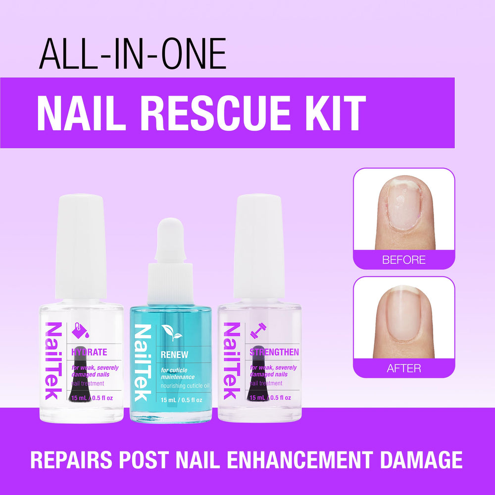 Nail Tek Rescue Renew oil blend nourishes nails and cuticles