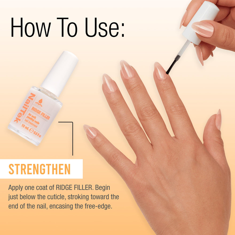 Nail Tek Ridge Filler Formula 2 fortalece uñas con flexibilidad y menor quiebre