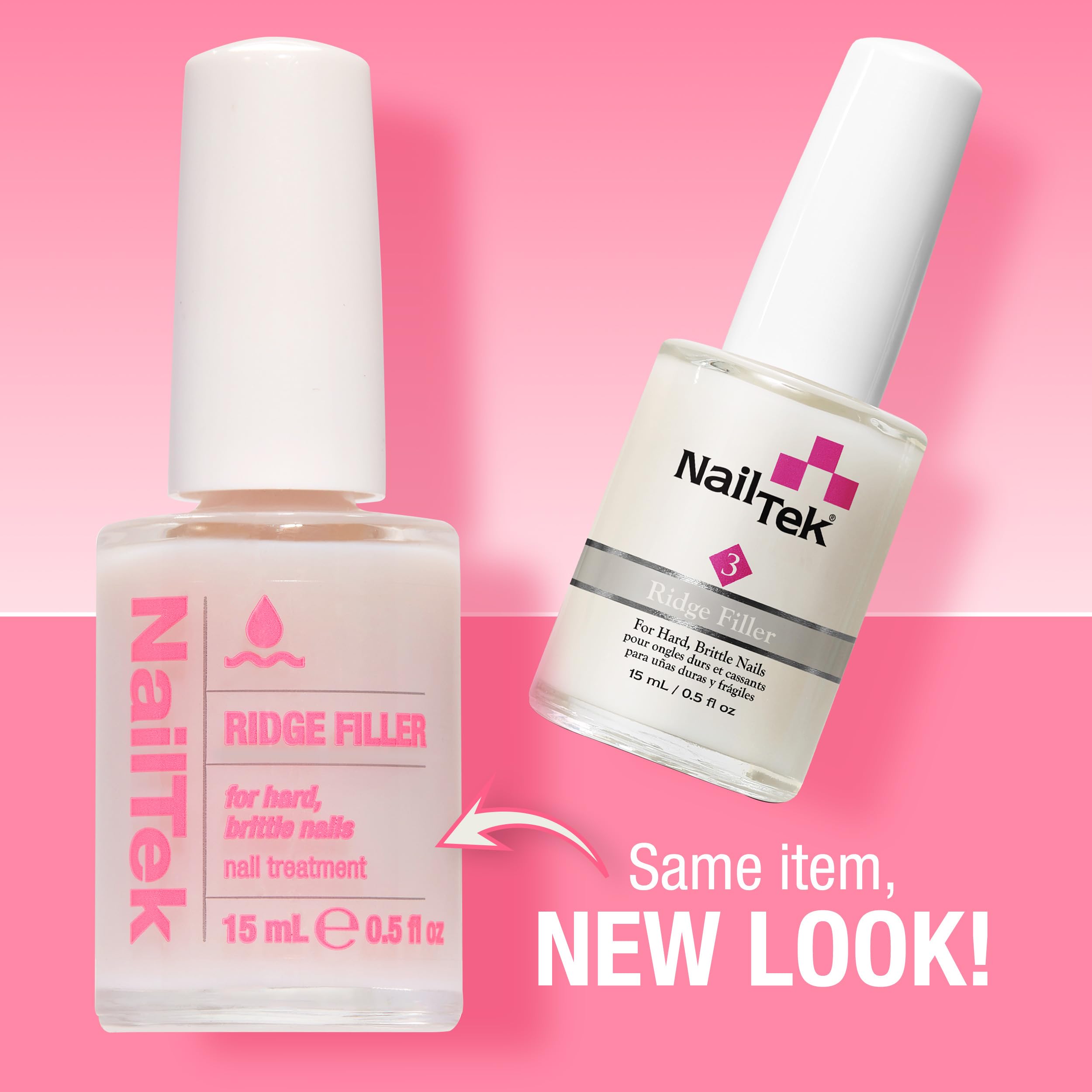 Nail Tek Ridge Filler Formula 3 brush shows even glide for ridge filling and prep