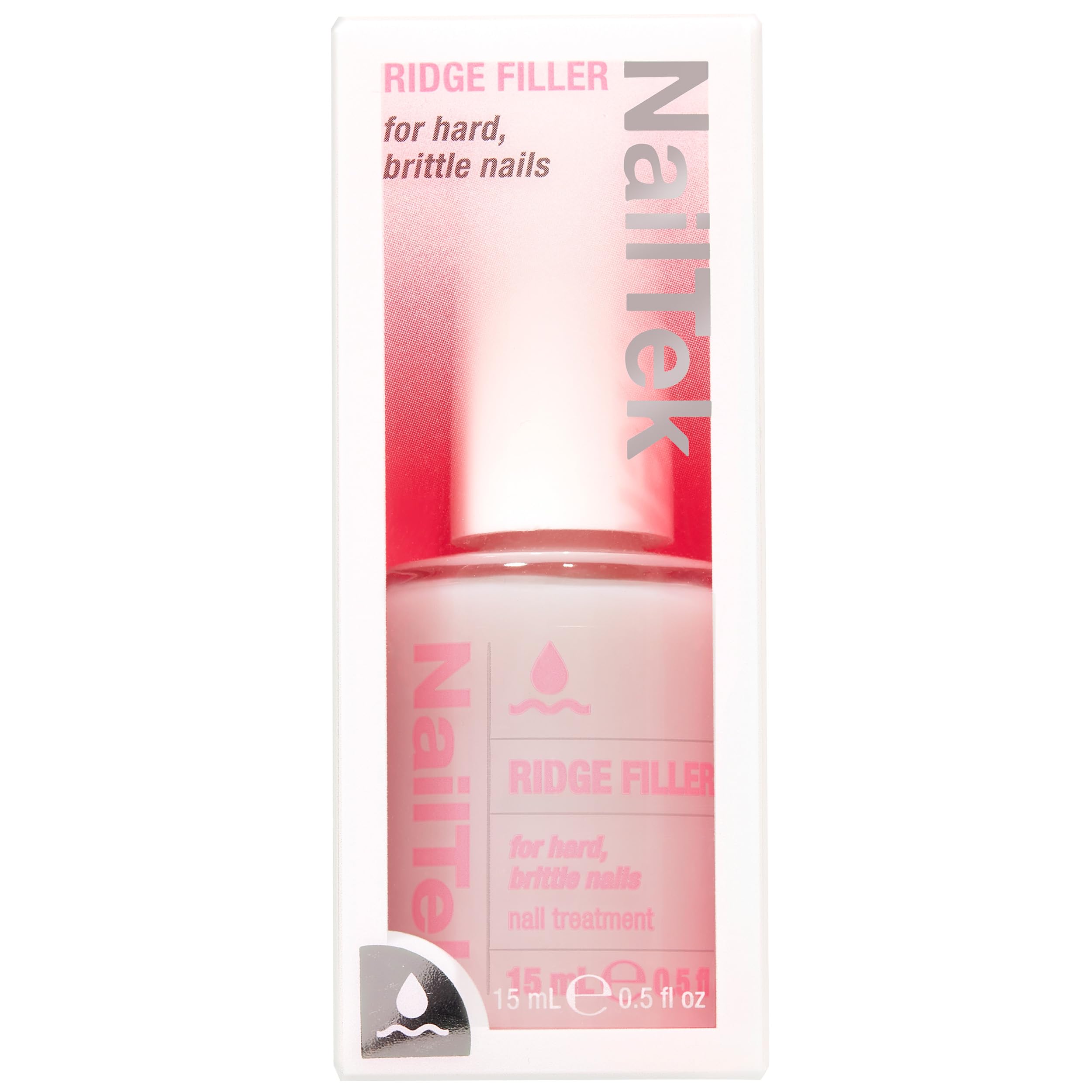 Nail Tek Ridge Filler Formula 3 packaging emphasizes compact size for on the go nails