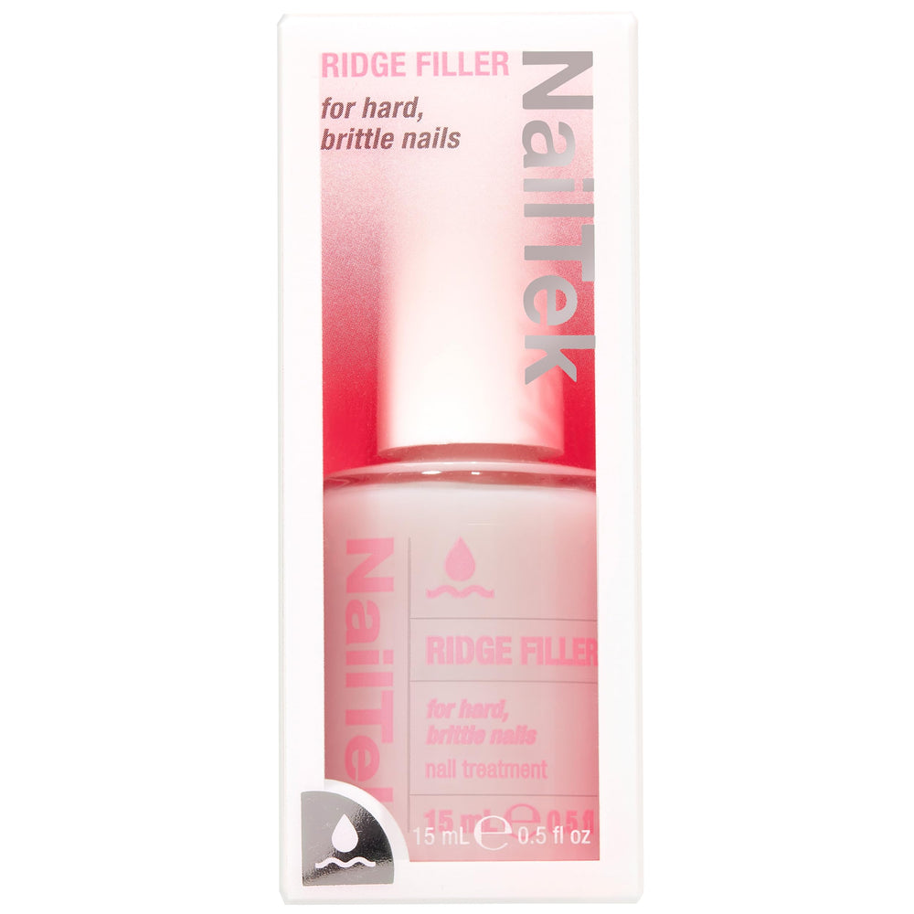 Nail Tek Ridge Filler Formula 3 packaging emphasizes compact size for on the go nails