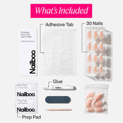 Nailboo lightweight nails on hand showing natural-feel comfort for everyday wear