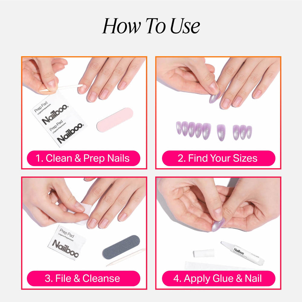Nailboo travel-nails kit with files and pads for on-the-go touch-ups