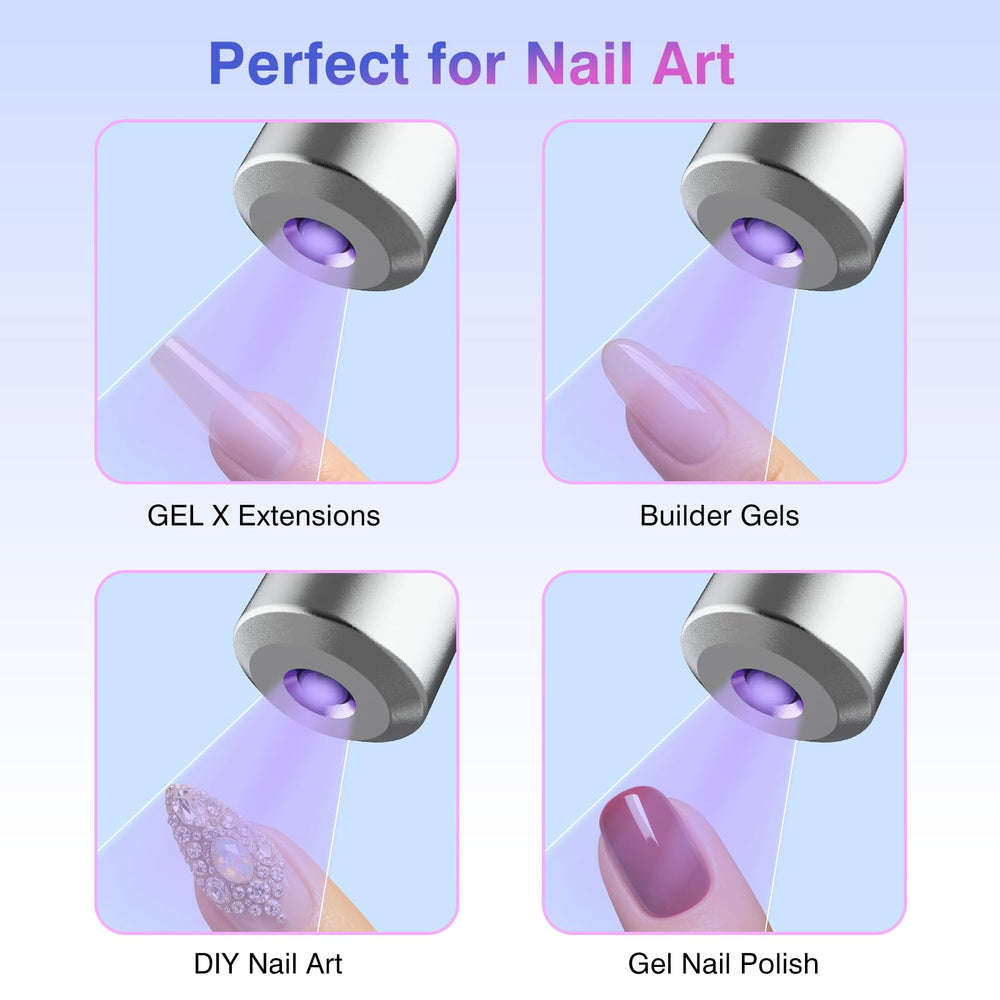 NailFace Flash Cure Lamp quick-cure mode enables fast, controlled flash steps.