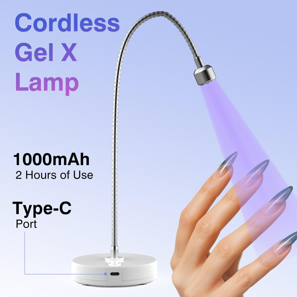 NailFace Flash Cure Lamp rechargeable-battery delivers travel-ready power.