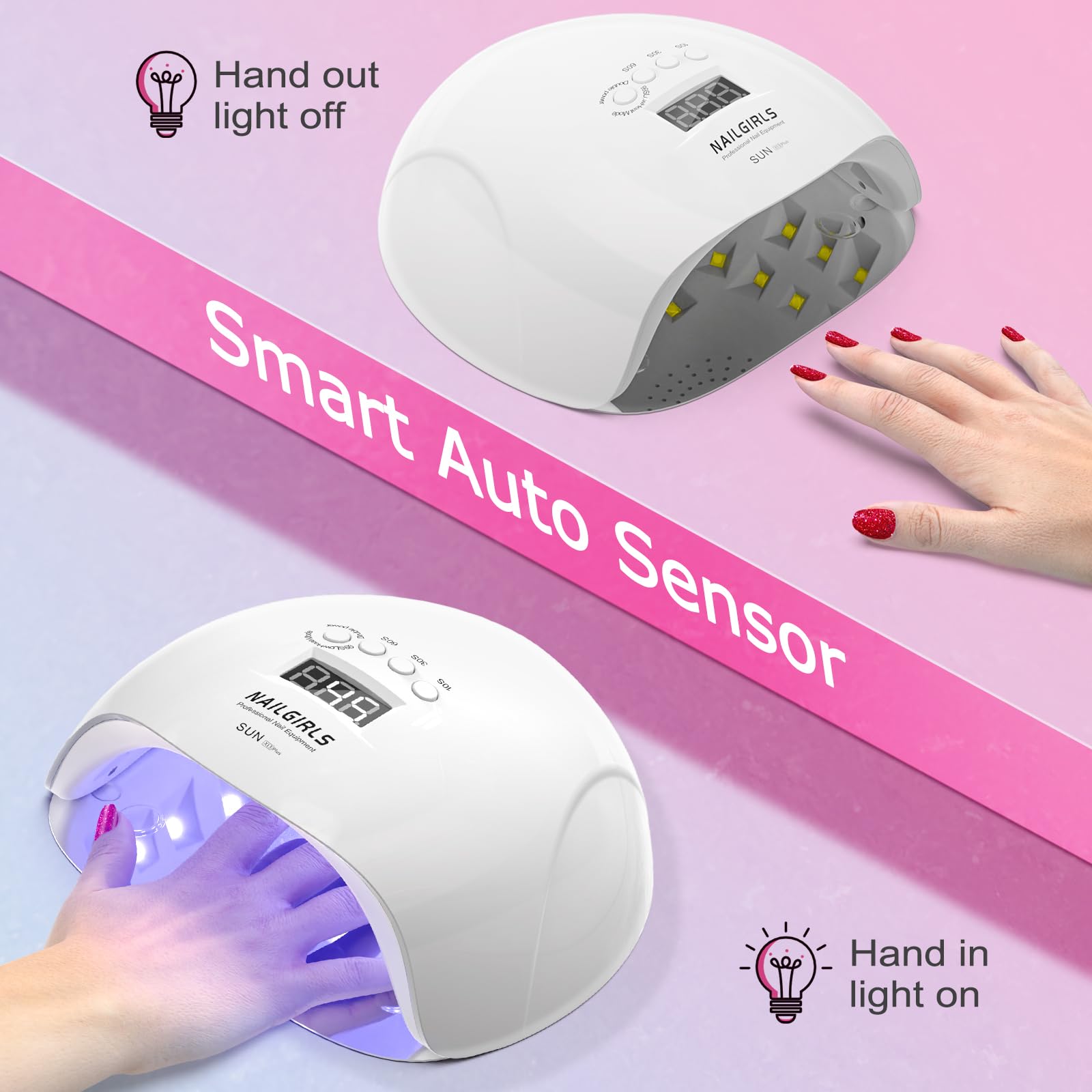 NAILGIRLS detachable magnetic tray expands space for toes and nails.