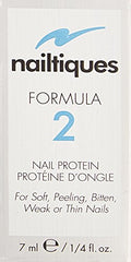 Nailtiques Nail Protein Formula #2 application brush ready for precise coat