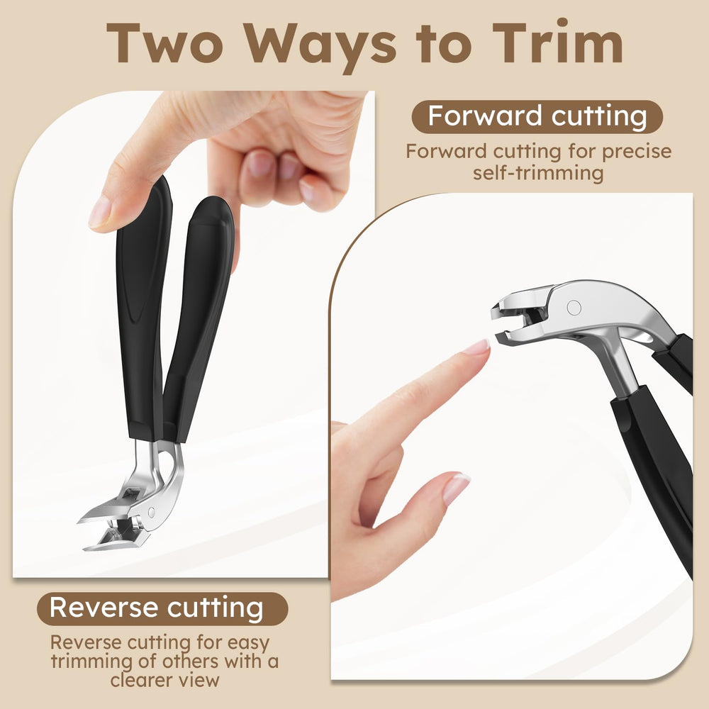 Nailysor upgrade stainless steel blades (420) glide through hard nails with clean cuts