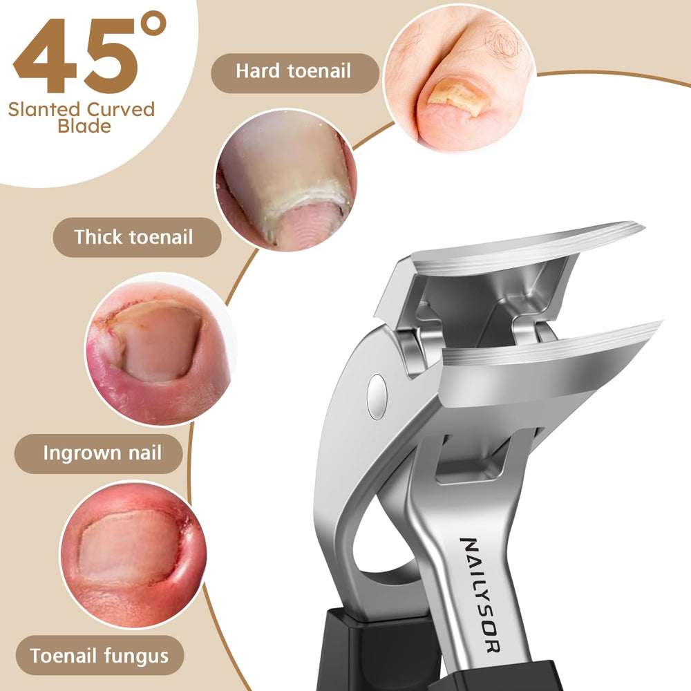 Nailysor upgrade toenail clippers catcher design highlights mess-free grooming
