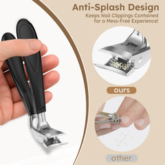 Nailysor upgrade toenail clippers extra-long handle provides comfortable leverage