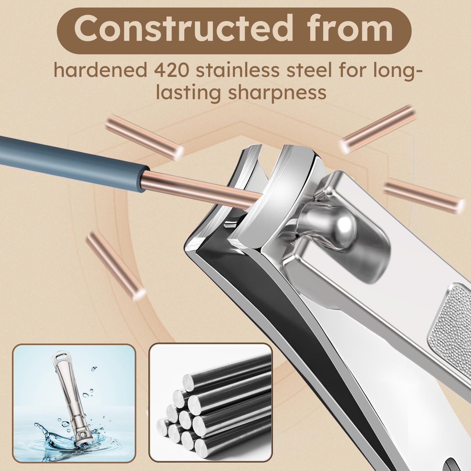 Nailysor upgrade non-slip grip ensures steady control during trimming