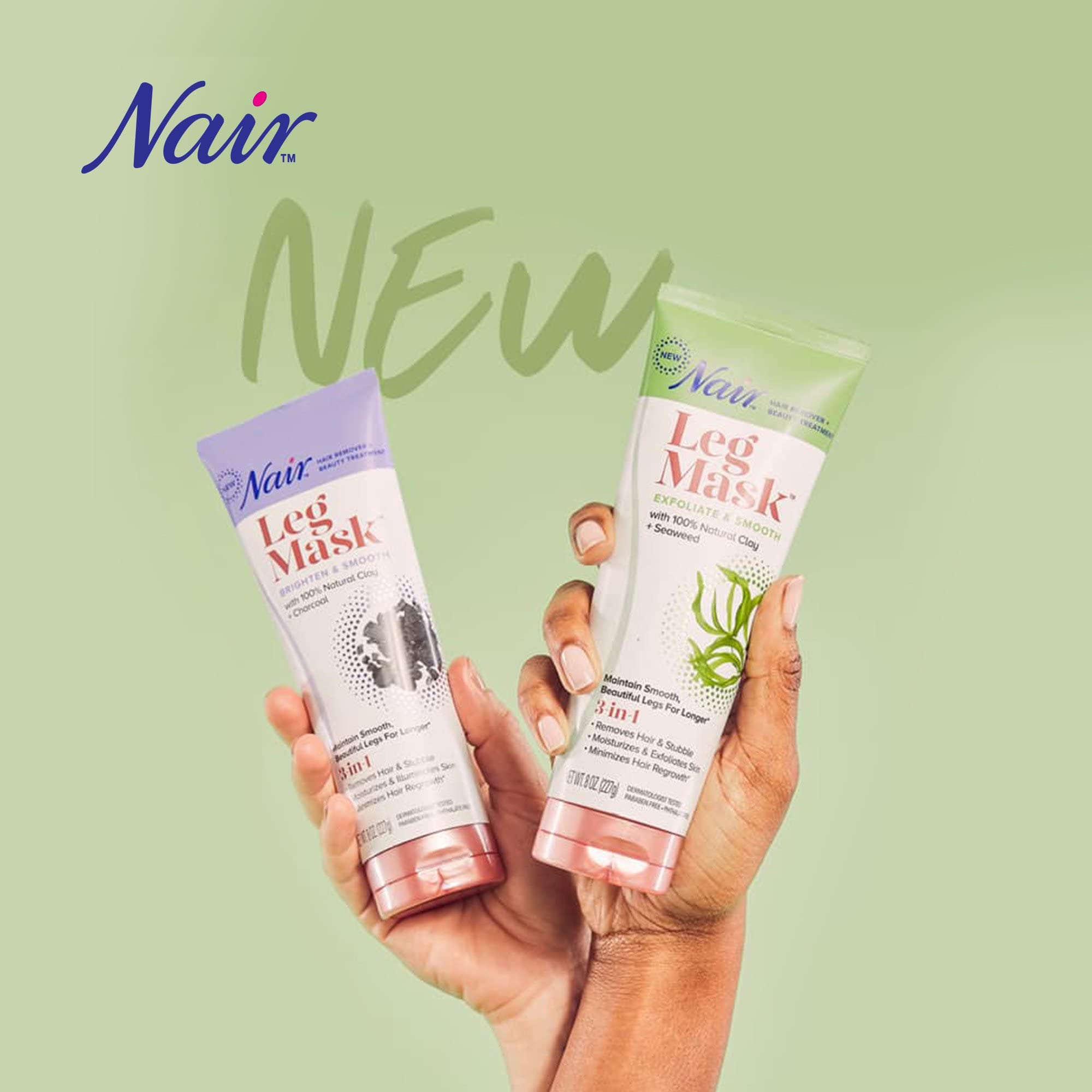 Nair Leg Mask product routine step being prepared