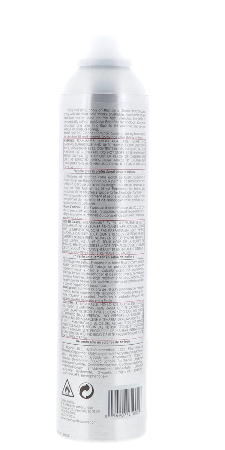 Nairobi brushable hairspray shown for easy daily use.