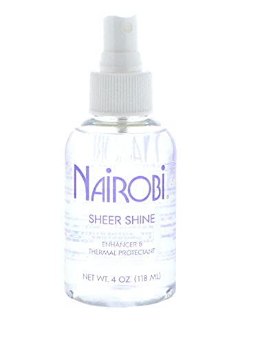 Nairobi Sheer Shine Enhancer on hair shows luminous finish and smooth texture.