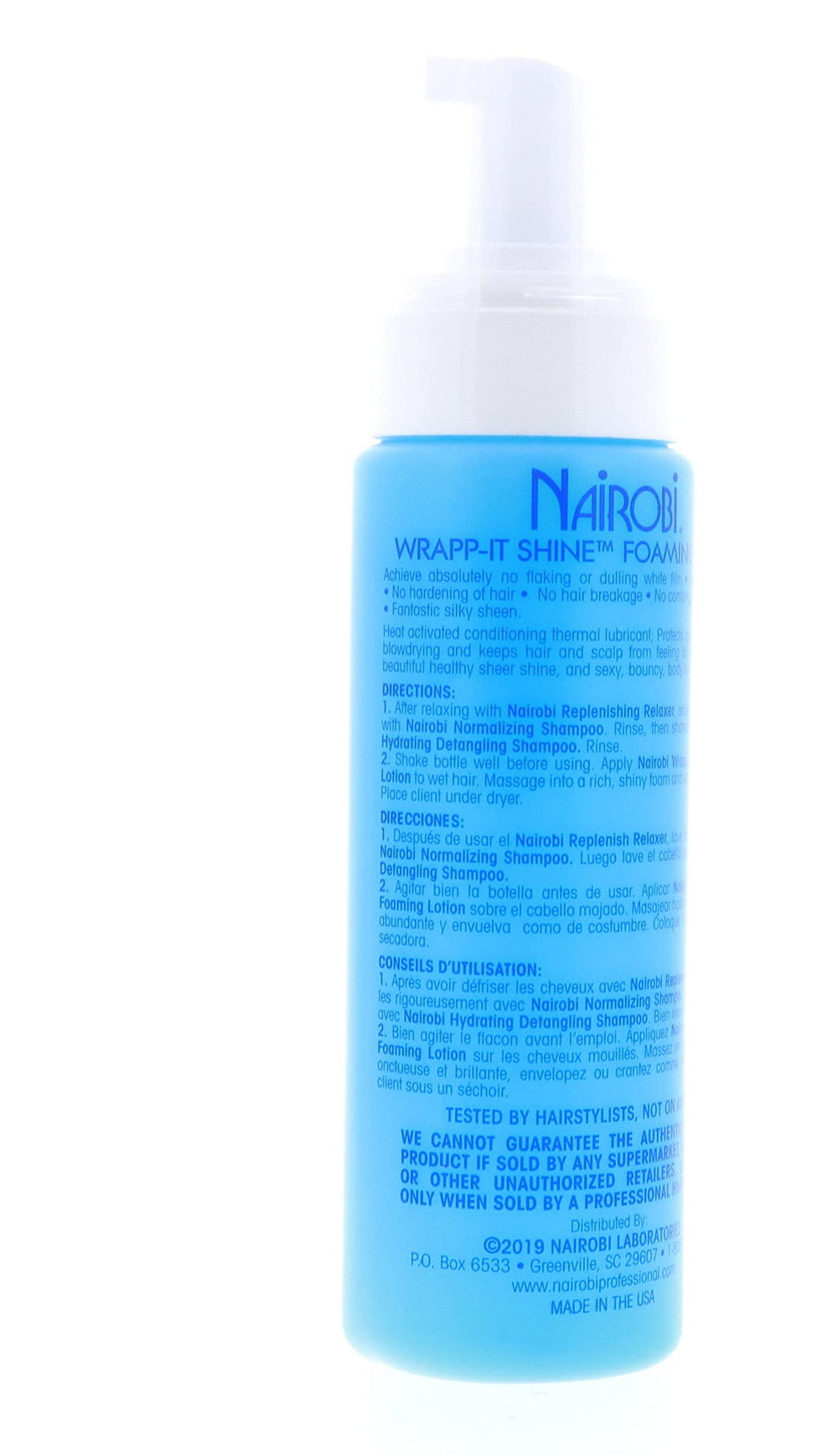Nairobi Wrapp-It Shine foaming lotion application steps image for easy use