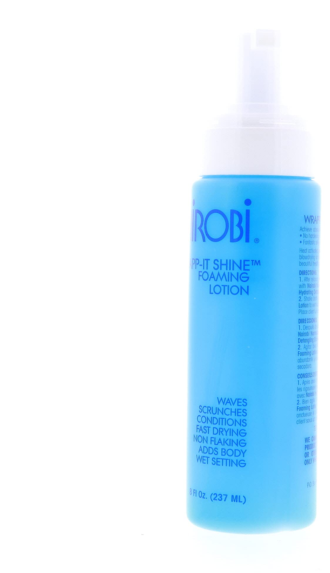 Nairobi Wrapp-It Shine foaming lotion foam close-up showing airy texture