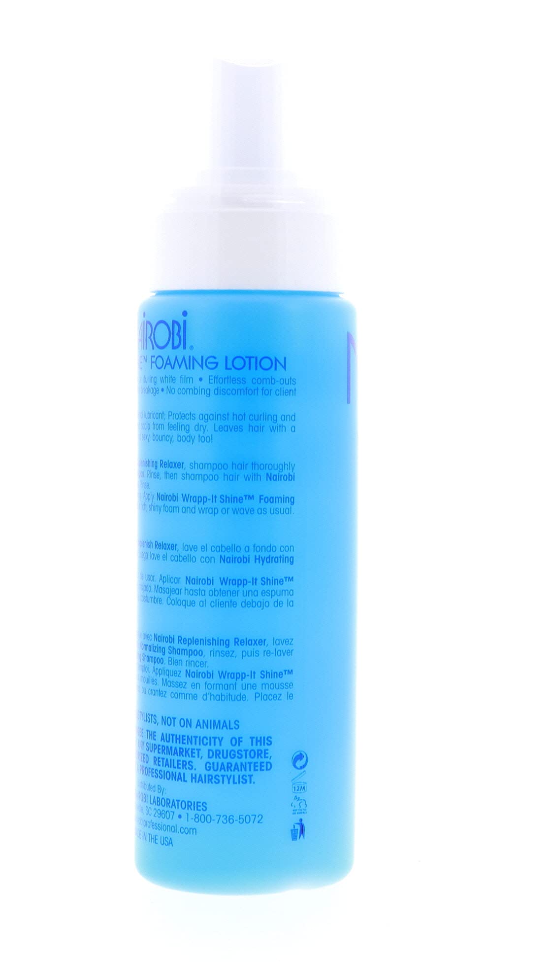 Nairobi Wrapp-It Shine foaming lotion in-use for everyday moisturization