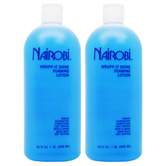 Nairobi Wrapp-It Shine Foaming Lotion pack of 2 bottle for fast-dry waves and scrunches